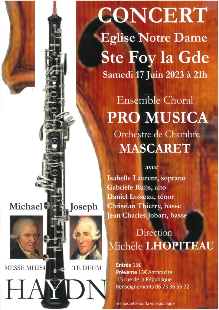 Concert Haydn SAINTE FOY LA GRANDE